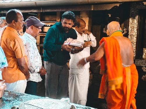 Rakshith shetty visited the temple on 27-03-2025