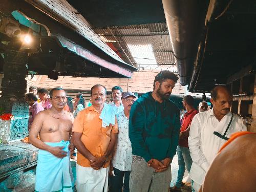 Rakshith shetty visited the temple on 27-03-2025
